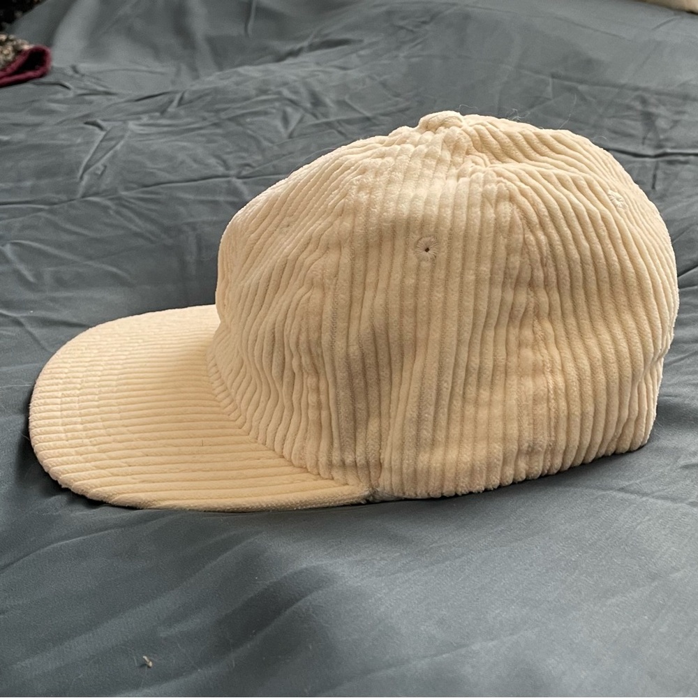 Big Bud Press Dugout Courduroy Hat in Vintage Tee Off-White
